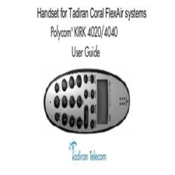 Tadiran HANDSET SET Z-4040 Part No. 77450934040